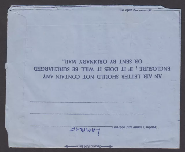 "Rhodesia & Nyasaland 1963 formulario ""Carta aérea"" aerograma enviado a Canadá QEII 2