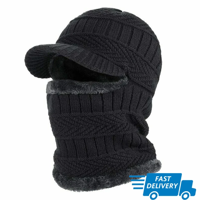 Para Hombre Gorros Gorras De Invierno Sombrero El Frio Bufanda De Moda Gift 2022