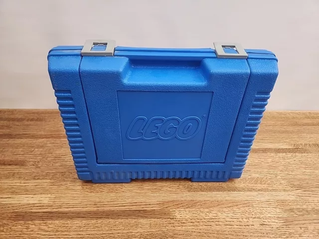 Vintage LEGO 1984 Blue Plastic Storage Carrying Case Briefcase Snap Lid