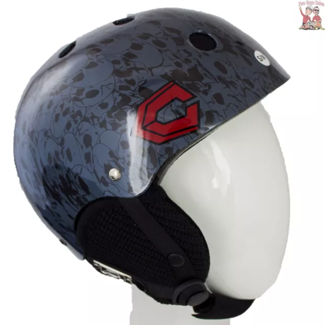 High End $130 RARE Adult Capix Team Skull Snowboard Ski Helmet SM/MED 54CM-56CM