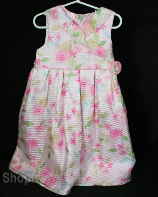 Girls Youngland Pink Floral Dress Size 4 New