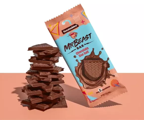 Feastables Mr Beast Bar Chocolate Sea Salt  10 Bars X 60G