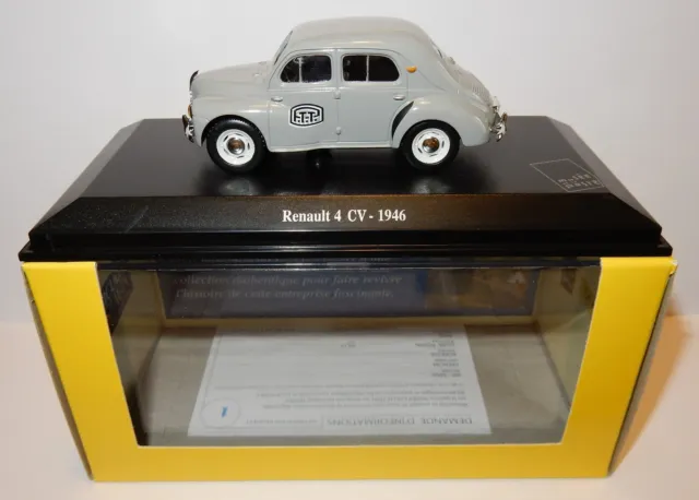 Norev Renault 4Cv 4 Cv 1946 Grise Postes Poste Ptt 1/43 In Luxe Box