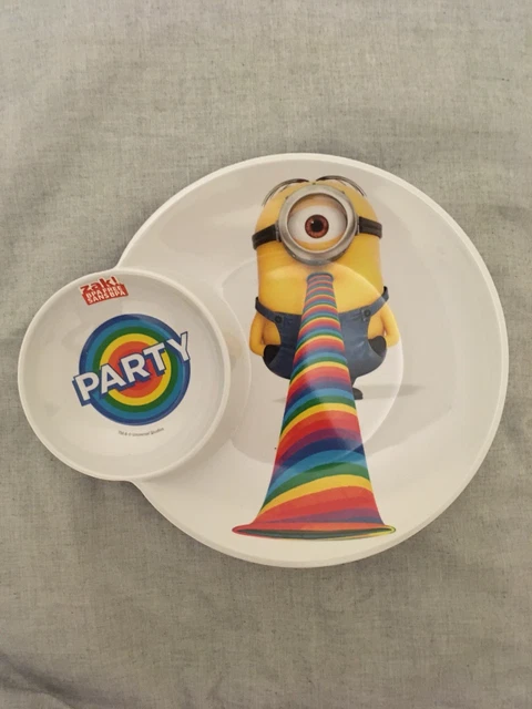 Cattivissimo Me Minions - Piatto snack in plastica con ciotola, Nuovissimo