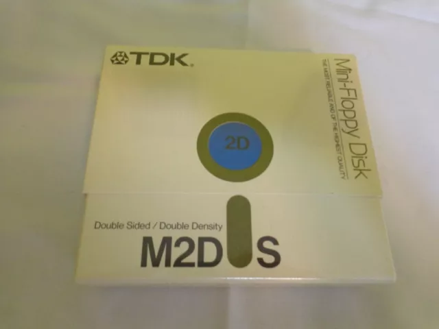 TDK M2DS Mini Floppy Disk Double Sided Double Density Sealed Box of 10 NEW