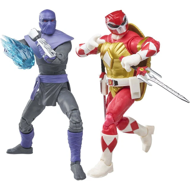Power Rangers X TMNT Foot Soldier Tommy and Raph Red Ranger Action Figures