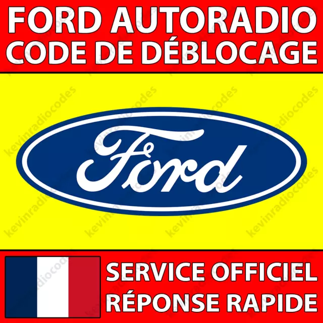 ✅Ford Radio Code De Déblocage V & M 6000 Cd Sony Kw2000 Dab Visteon Travelpilot✅