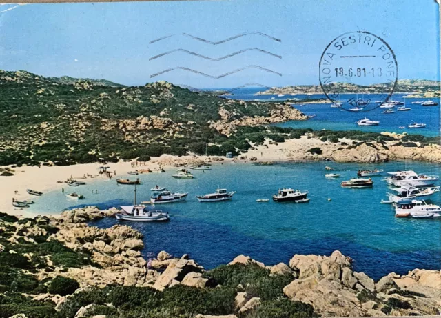 Cartolina La Maddalena Sassari Isola di Budelli viaggiata