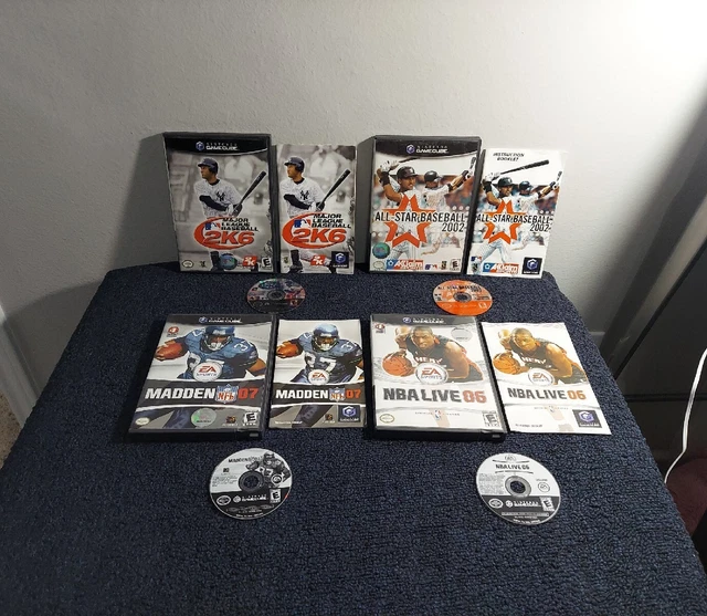 TESTED (LOT OF 4) Nintendo GameCube Sports Games Madden NBA Baseball W