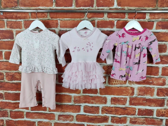 Baby Girls Bundle Age 6-9 Months Next Joules Etc Romper Dress Set Pink Tutu 74Cm
