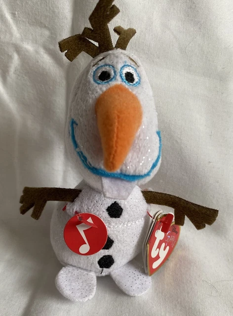 DISNEY’S TY BEANIE Babies Frozen’s Olaf Snowman Key Chain £2.50