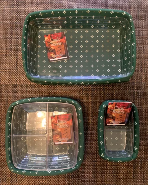 Longaberger Small Loaf, 8x8, and 9x13 Baskets, Liners, and Protectors