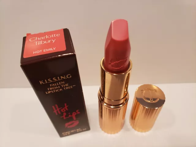 Charlotte Tilbury- Hot Lips Refillable Lipstick - Hot Emily - 0.12 Oz - NIB