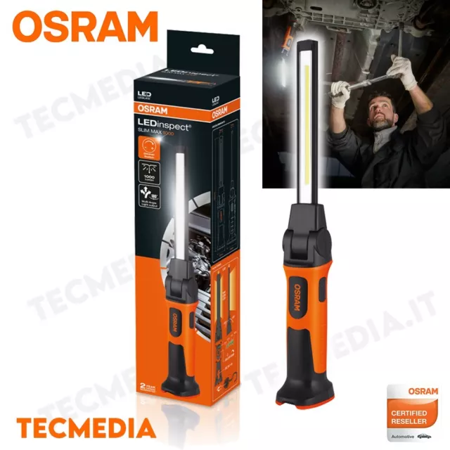 Lamp Portable LED Osram Slim Max 1000 Use Professional for Inspection 6000K