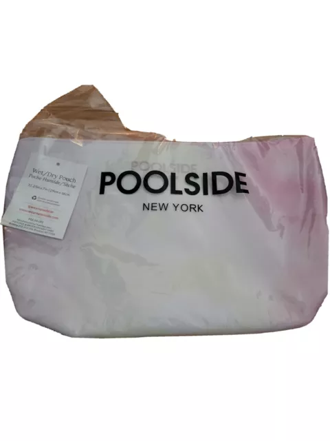 POOLSIDE NEW YORK Wet Dry Pouch Waterproof Zip Accessory Bag NWT fabfitfun