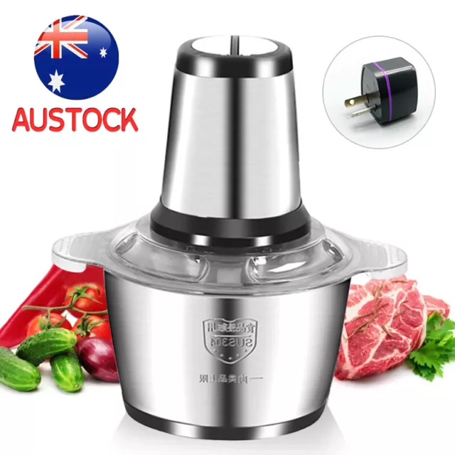 2 Speed 2L Electric Meat Grinder Food Chopper Blender Filler Kibbe Sausage 400W