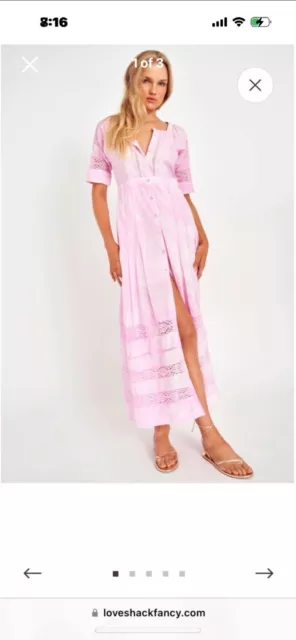 Pink LoveShackFancy Dress M Maxi