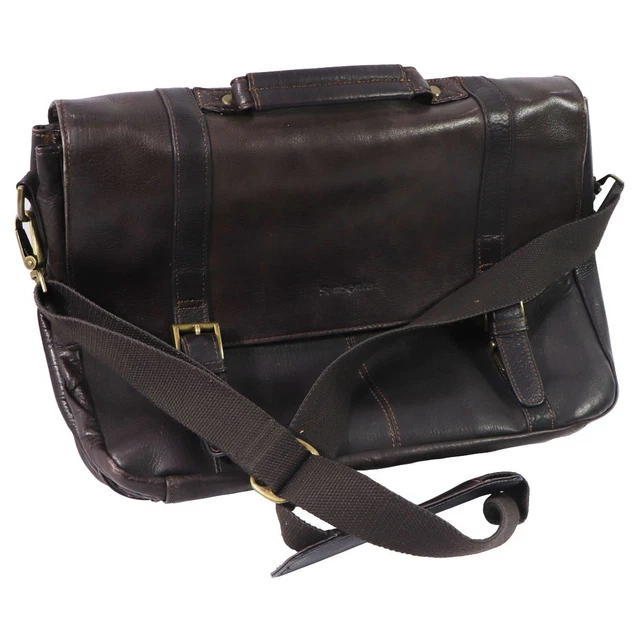 Sacoche Ordinateur 16" Samsonite Aurica En Cuir Et Nylon - Couleur Sable, Neuf Avec étiquettes