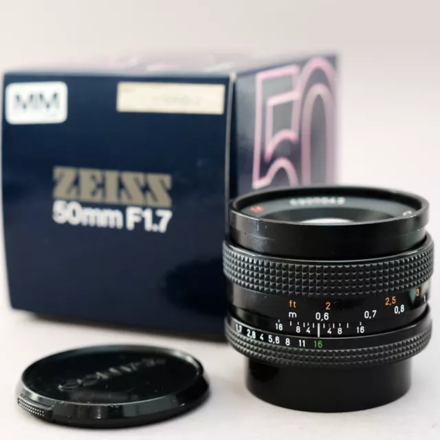 boxed CARL ZEISS PLANAR 50mm F/1.7 - Contax Yashica mount lens made in Japan