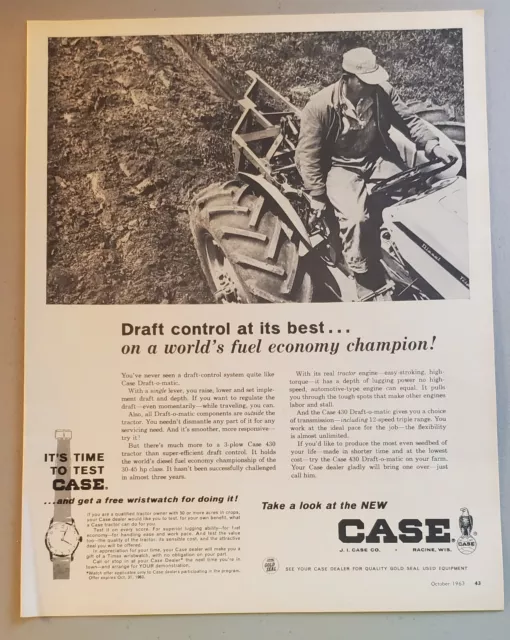 Vintage Case 430 Tractor Magazine Advertisement 1963