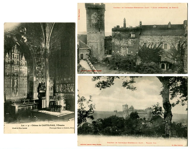 CPA 46 Lot Château de Castelnau-Bretenoux Lot of 3 Antique Postcards