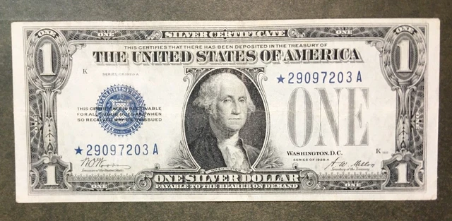 1928A  $1 Silver Certificate Funnyback STAR Note [] FR 1601*  []  ✔