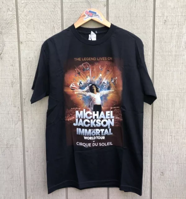 Michael Jackson The Immortal World Tour By Cirque Du Soleil 2012 Shirt M, Black