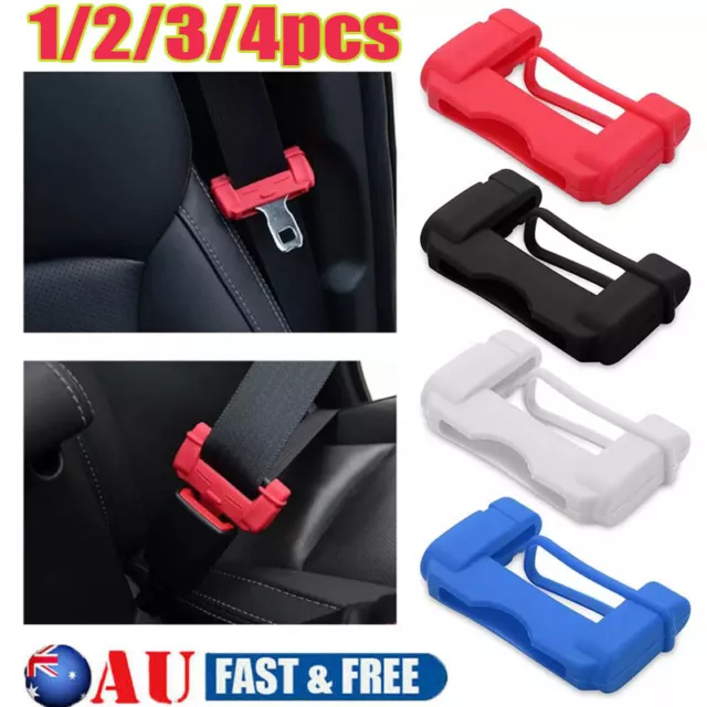 Car Seat Belt Buckle Clip Silicone Anti-Scratch Cover Accessory Safety Universal