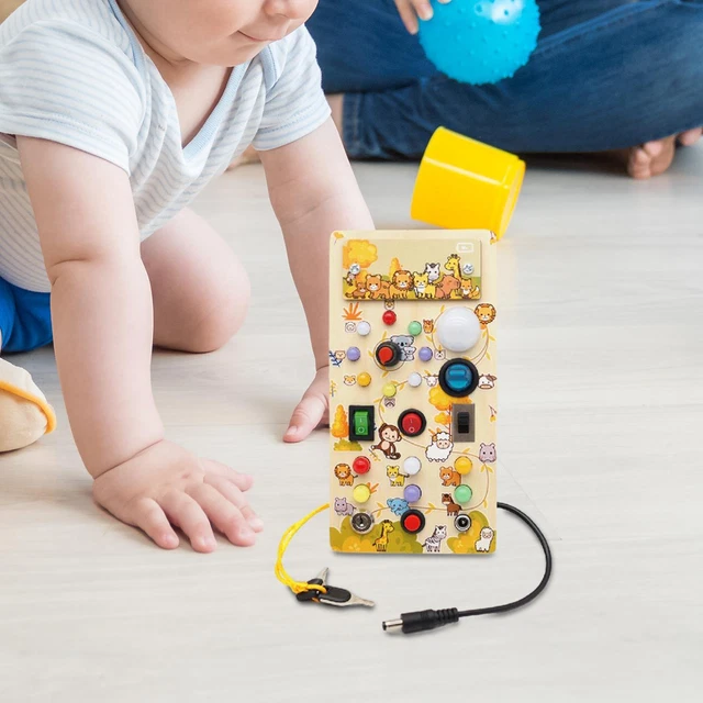 Panneau de commande en bois LED, panneau de commande en bois, jouets de