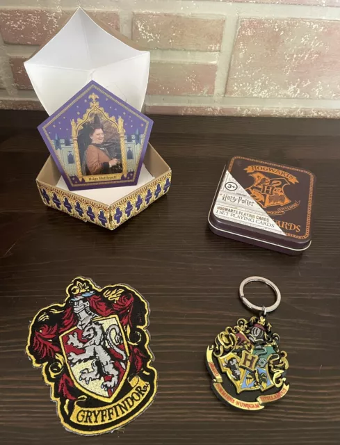 Harry Potter Gryffindor Patch, New Playing Cards, Keychain, Empty Box with Card