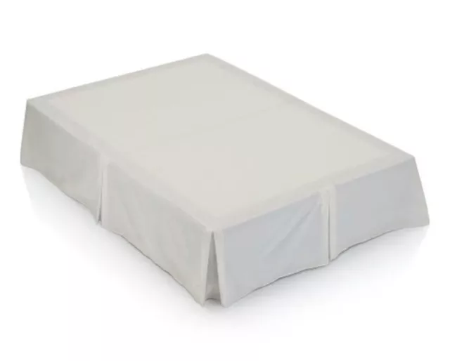 Luxury Plain Dyed Pleated Poly Cotton Platform Base Valance Sheets All Sizes