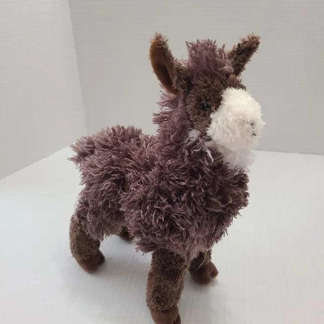Douglas Cuddle Llama Alpaca Stuffed Plush Brown Soft Fuzzy Shaggy Fur 11” Toy