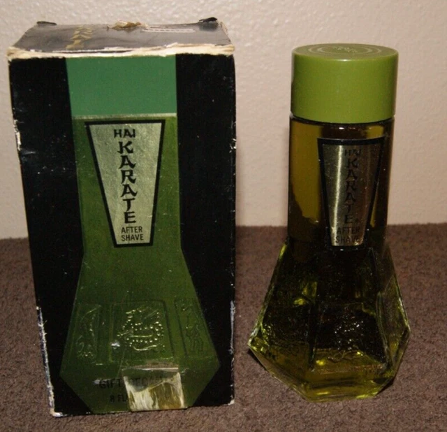 Vintage Hai Karate 8 oz After Shave Original Spice Gift Decanter Full Bottle Box