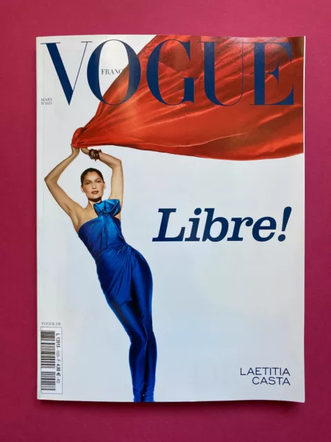 Vogue France mars 2022 Laetitia Casta 1025 magazine mode revue french march