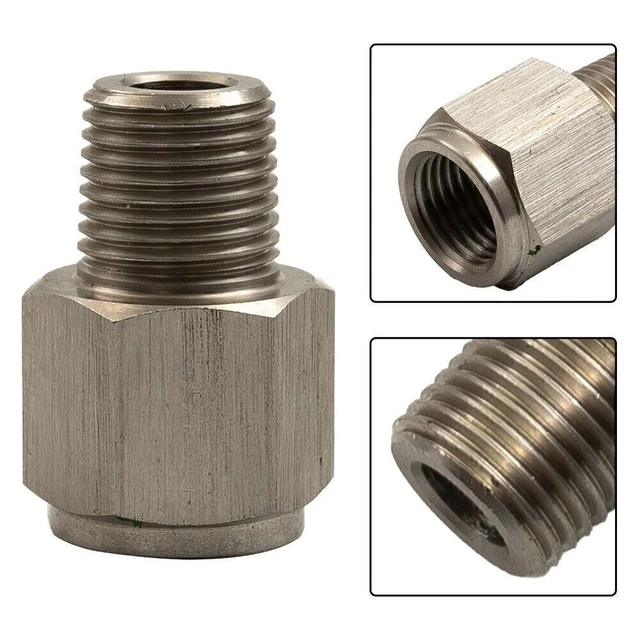 Adaptateur Pression Huile Turbo - Acier Inoxydable 304 - 1/8" NPT Mâle/femelle - Pour Capteurs