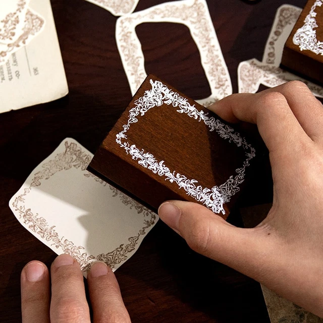 Elegant Wood Rubber Stamps for DIY Scrapbooking Cards Decoration Embossing