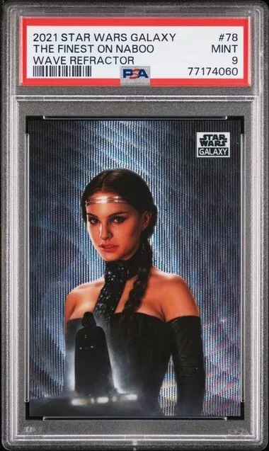PSA 9 MINT 2021 Star Wars The Finest on Naboo Wave Refractor 14/99 #78