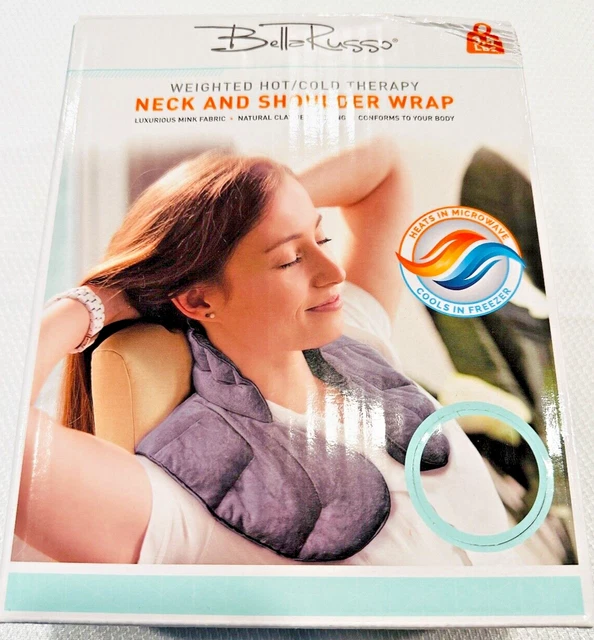 BELLA RUSSO 3.5 lb Weighted Hot/Cold Therapy Neck & Shoulder Wrap, NEW