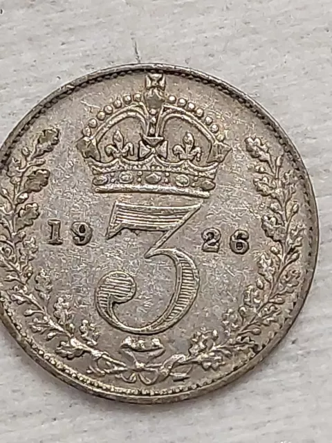 1926 3d Threepence George V Three Pence Silver Collectable Grade