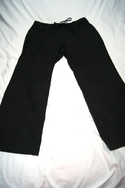 greys anatomy scrub pants womens large petite LP black 5 pocket stretch