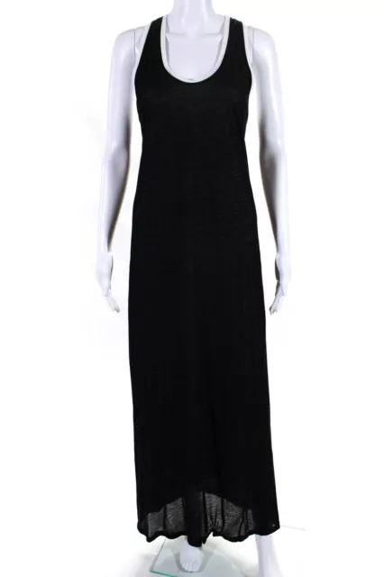 Helmut Lang Womens Scoop Neck Jersey Midi Tank Sheath Dress Black Size Large