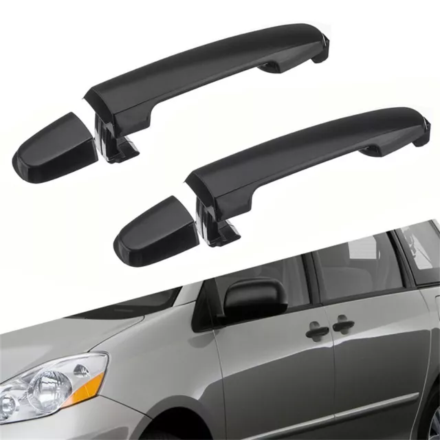 2X Black Rear Left Right Sliding Door Handle For Toyota Sienna 04-10 6921308020