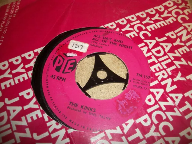 The Kinks- All Day And All Of The Night Vinyl 7" 45Rpm Co