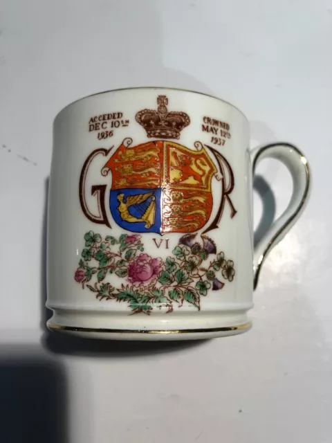 Excellent 1937 Hammersley King George VI & Queen Elizabeth Coronation Mug