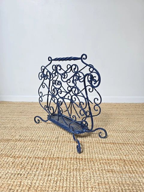Porte-Parapluie Art Déco Noirci en Fer Forgé, 1930s en vente sur