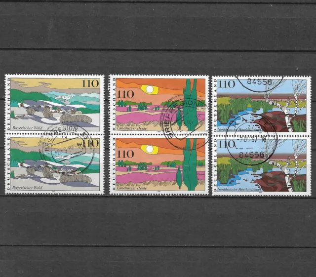 Dublettensatz BRD / Bund 1997 Michel-Nr. 1943 bis 1945 gestempelte Briefmarken