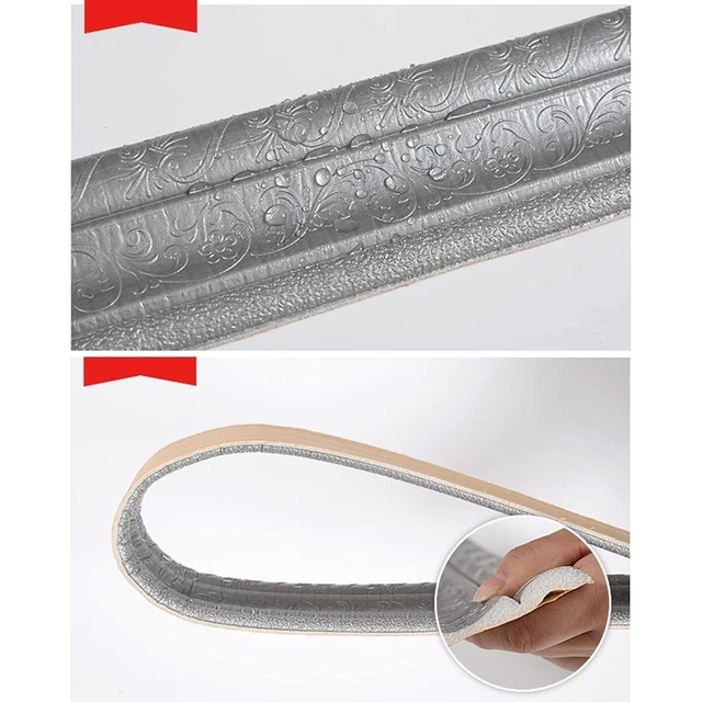 BORDURE AUTOCOLLANTE GARNITURE Murale Ligne De Plâtre Plafond Décor EUR