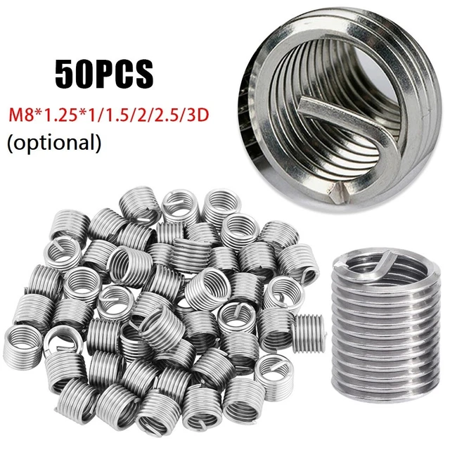 Fil Réducteur Éviter Coulissant Câble M8 Résistant Vibration Argent 50pcs