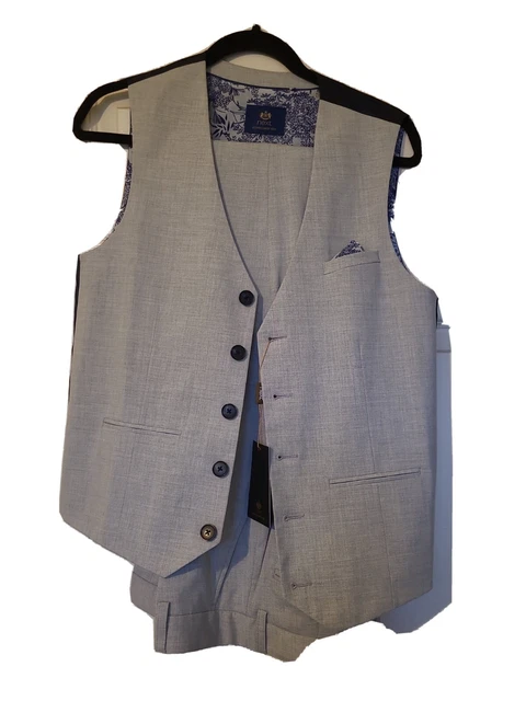 Boys Grey Waistcoat Suit Brand Next age 14/15 years with tag  includes trousers