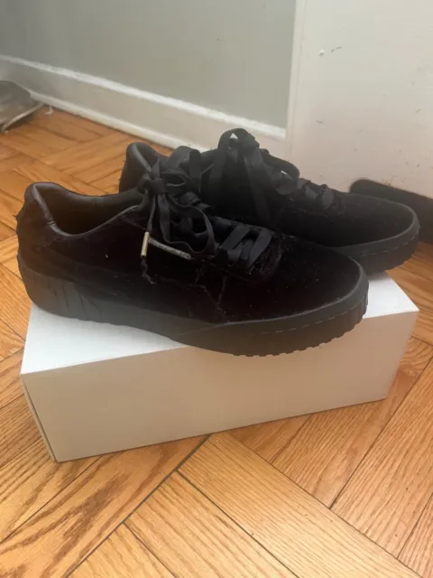 Black Puma Velvet Women’s Shoe: Size 10